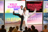 Andrew Rannells and Mariska Hargitay at the 78th Emmy Awards telecast