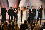 The team from DTF St. Louis accepts the Emmy for Outstanding Limited or Anthology Series during the 78th Emmy Awards telecast