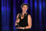 Alana Billingsley accepts the award at the 2021 Creative Arts Emmys.