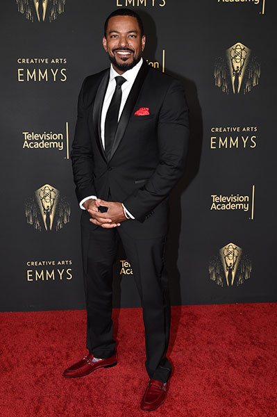 Laz Alonzo at the 2021 Creative Arts Emmys, September 11, 2021 in Los Angeles, California.