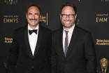 Randy Sklar and Jason Sklar speak to the press at the 2021 Creative Arts Emmys, September 12, 2021 in Los Angeles, California.