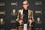 RuPaul Charles speaks to the press at the 2021 Creative Arts Emmys, September 12, 2021 in Los Angeles, California.