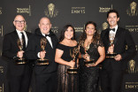 Randy Barbato Tom Campbell, San Heng, Mandy Salangsang and Tim Palazzola speak to the press at the 2021 Creative Arts Emmys, September 12, 2021 in Los Angeles, California.