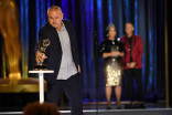 Tim Miller accepts an award at the 2021 Creative Arts Emmys.