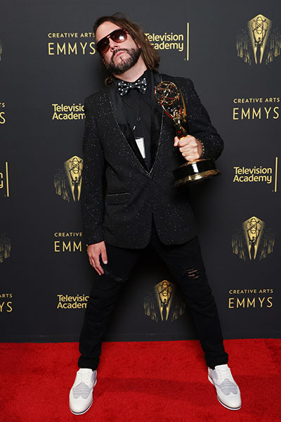 Eric Michael Schrader at the 2021 Creative Arts Emmys, September 12, 2021 in Los Angeles, California.