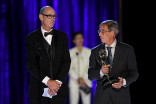 Russell Swanson and Scott Buckler accept an award at the 2021 Creative Arts Emmys.