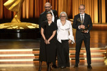 The team of The Marvelous Mrs. Maisel accepts the award for Outstanding Period And/Or Character Makeup (Non-Prosthetic) at the 75th Creative Arts Emmy Awards 