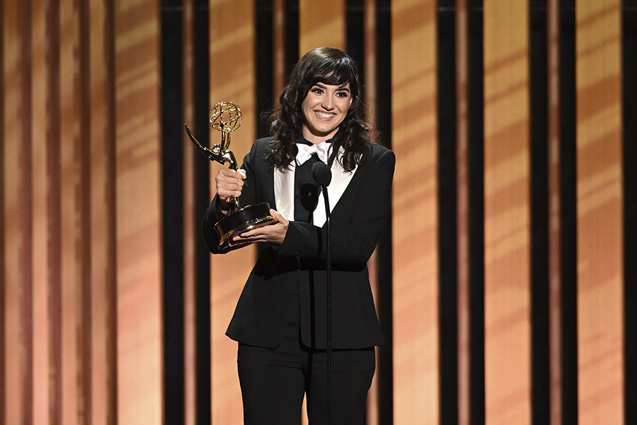 Almu Redondo from Star Wars: Visions accepts the award for Outstanding Individual Achievement In Animation at the 75th Creative Arts Emmy Awards