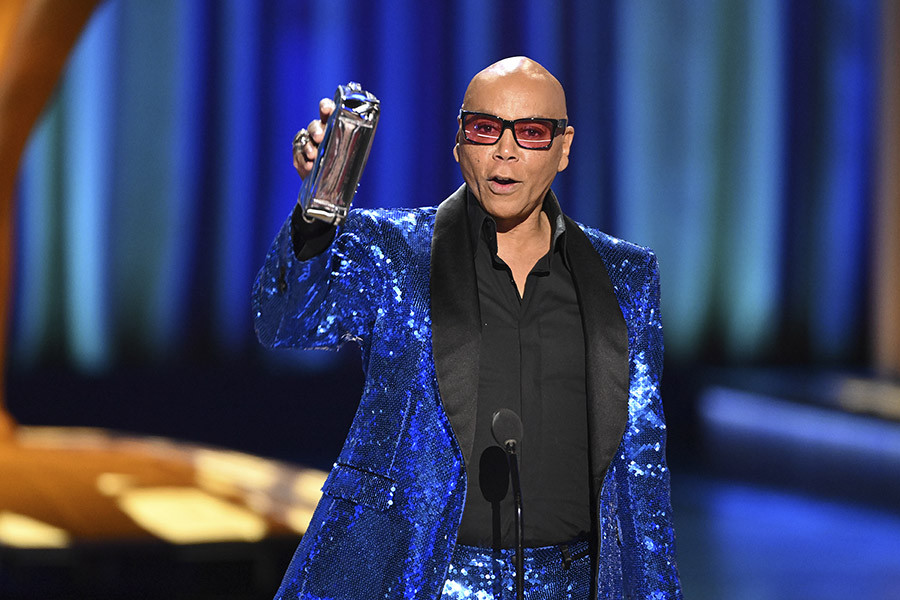 RuPaul from RuPaul&#039;s Drag Race accepts the award for Outstanding Host For A Reality Or Competition Program at the 75th Creative Arts Emmy Awards 