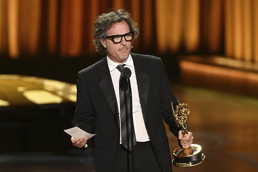 Davis Guggenheim accepts the award for Outstanding Directing for a Documentary / Nonfiction Program for Still: A Michael J. Fox Movie at the 75th Creative Arts Emmy Awards