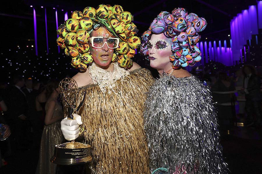 Machine Dazzle, winner of the award for Outstanding Costumes for Variety, Nonfiction or Reality Programming for Taylor Mac's 24-Decade History of Popular Music and Taylor Mac at the 76th Creative Arts Emmy Awards Governors Gala