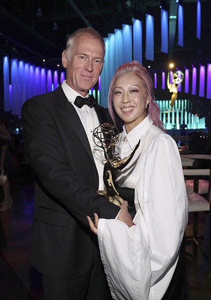Alan Taylor and Jane Wu of Blue Eye Samurai at the 76th Creative Arts Emmy Awards Governors Gala