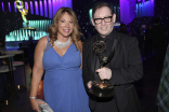 Nicole Conrad and Noel A. Guerra pose with his award for Outstanding Picture Editing for a Structured Reality or Competition Program for The Voice at the 76th Creative Arts Emmy Awards Governors Gala