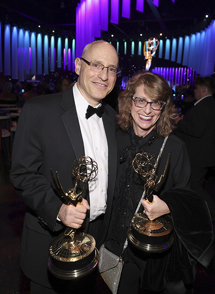 Mark Gaberman and Michele Loud of Jeopardy at the 76th Creative Arts Emmy Awards Governors Gala