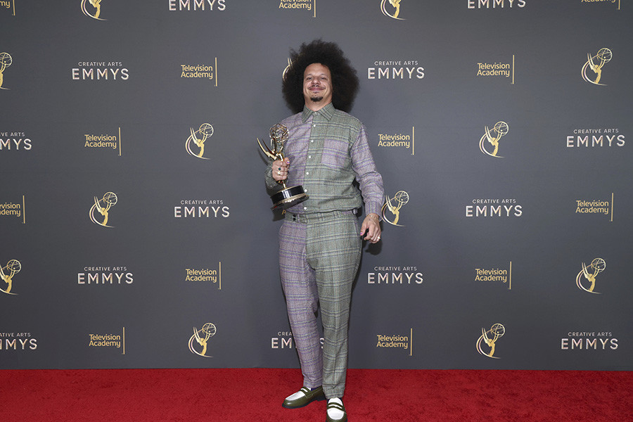 Eric André for The Eric Andre Show backstage at the 76th Creative Arts Emmy Awards 