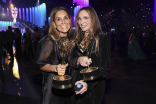 Lona Vigi winner of the award for Outstanding Contemporary Hairstyling for The Morning Show and Tracey Levy, winner of the award for Outstanding Contemporary Makeup (Non-Prosthetic) for The Morning Show at the 76th Creative Arts Emmy Awards Governors Gala