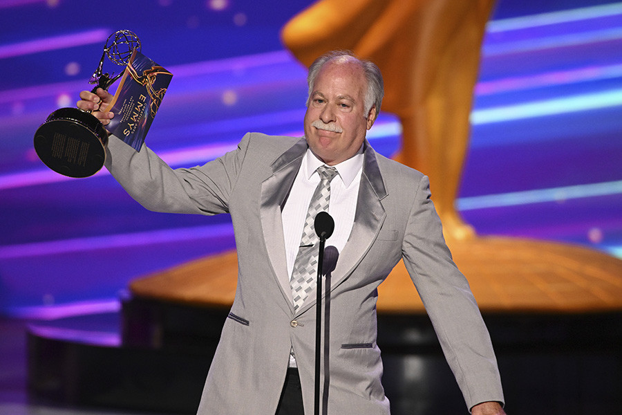 Gary Baum accepts the award for Outstanding Cinematography For A Multi-Camera Series (Half-Hour) For How I Met Your Father onstage at the 76th Creative Arts Emmy Awards