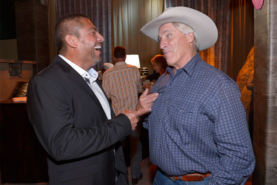 Eddie Fernandez and Diamond Farnsworth at the Stunts Nominee Reception in North Hollywood, California.