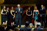 The Telemundo team onstage at the 67th Los Angeles Area Emmy Awards July 25, 2015, at the Skirball Cultural Center in Los Angeles, California.
