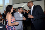 Lillian Alba, Jake Alba, and Nick Davis at the 67th Los Angeles Area Emmy Awards July 25, 2015, at the Skirball Cultural Center in Los Angeles, California.