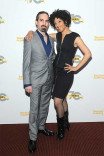 Composer Bear McCreary and singer Raya Yarbrough arrive at the Outlander: From Scotland to Paris event, April 5, 2016, at the NYU Skirball Center for the Performing Arts in New York City.