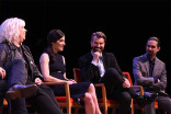 Costume designer Terry Dresbach, executive producer Maril Davis, production designer Jon Gary Steele, and composer Bear McCreary on the panel at the Outlander: From Scotland to Paris event, April 5, 2016, at the NYU Skirball Center for the Performing Arts