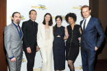 Composer Bear McCreary, actors Tobias Menzies, Catriona Balfe, executive producer Maril Davis, singer Raya Yarbrough and actor Sam Heughan arrive at the Outlander: From Scotland to Paris event, April 5, 2016, at the NYU Skirball Center for the Performing 