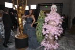 The cast of RuPaul&#039;s Drag Race backstage at the 75th Emmy Awards 