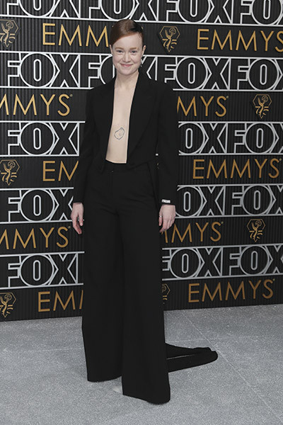 Liv Hewson on the red carpet at the 75th Emmy Awards