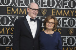 Richard Jenkins from Dahmer - Monster: The Jeffrey Dahmer Story and Sharon R. Friedrick on the red carpet at the 75th Emmy Awards 