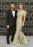Charlie Day and Mary Elizabeth Ellis of It&#039;s Always Sunny in Philadelphia on the red carpet at the 75th Emmy Awards