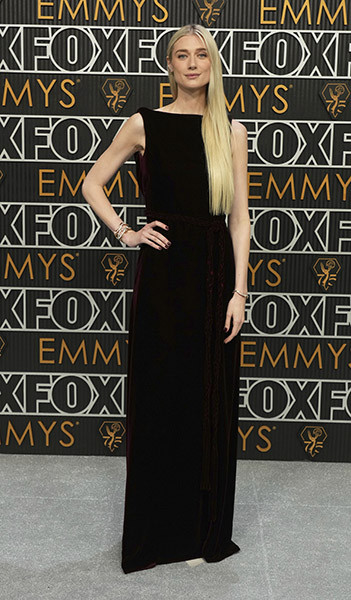 Elizabeth Debicki from The Crown on the red carpet at the 75th Emmy Awards