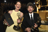 Francesca Gardiner and Jon Brown from Succession at the 75th Emmy Awards Governors Gala