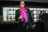 RuPaul Charles of RuPaul&#039;s Drag Race backstage at the 75th Emmy Awards