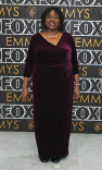 Doris Hancox on the red carpet at the 75th Emmy Awards