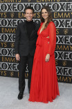Glenn Howerton from BlackBerry and Jill Latiano from The Thief Collector on the red carpet at the 75th Emmy Awards
