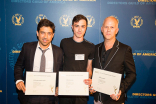 Alfonso Gomez-Rejon, Theodore Bucksey and Ryan Murphy at the Directors Nominee Reception at the Directors Guild of America in West Hollywood, California.