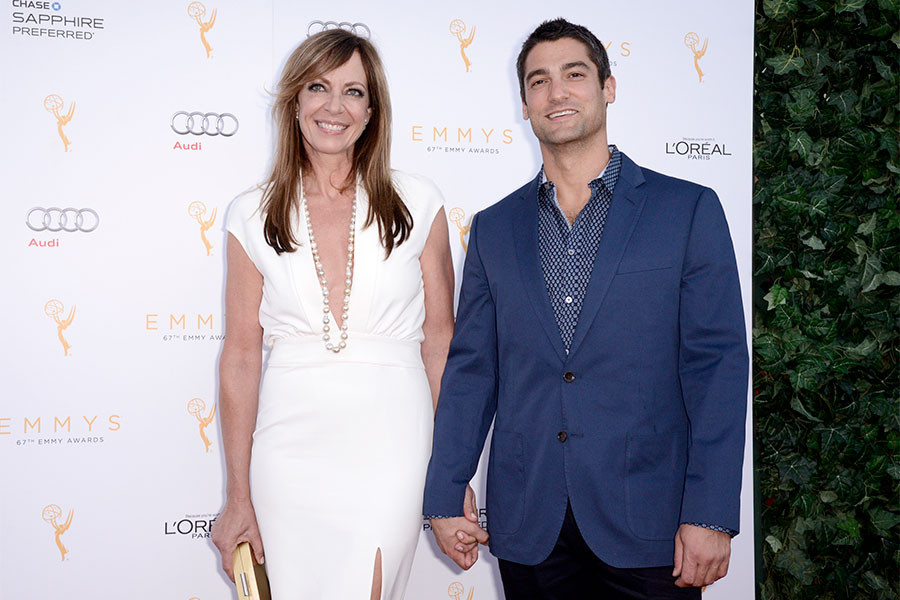 Allison Janney and Philip Joncas at the Performers Nominee Reception September 19, 2015, at the Pacific Design Center in Los Angeles, California.