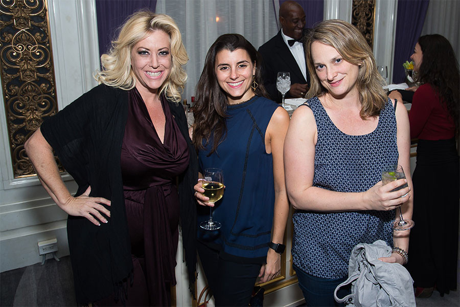 Ariane Von Camp, Arielle Amsalem, and Nicole Potter at the New York Networking Night Out, November 13, 2015 at the St. Regis in New York City.