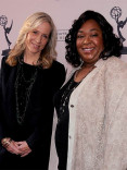Producer Betsy Beers and creator Shonda Rhimes at An Evening with Shonda Rhimes and Friends. 