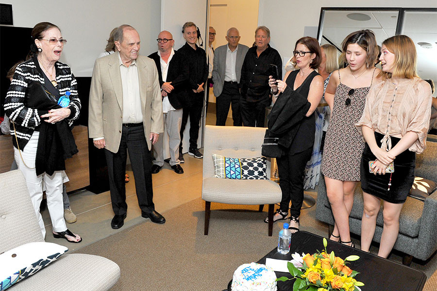 Family and friends wish Bob Newhart a happy birthday at The Rise of the Cerebral Comedy: A Conversation with Bob Newhart, presented Tuesday, Aug. 8, 2017, at the Television Academy&#039;s Wolf Theater at the Saban Media Center in North Hollywood, California. 