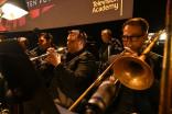 The brass section performs at WORDS + MUSIC, presented Thursday, June 29, 2017 at the Television Academy&#039;s Wolf Theatre at the Saban Media Center in North Hollywood, California.