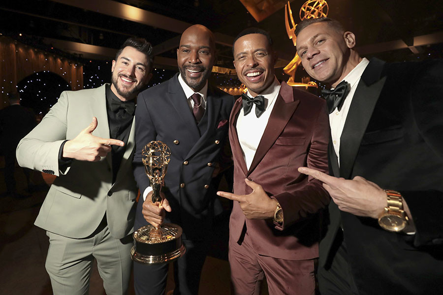 Carlos Medel, Karamo Brown, Jamal Sims, and Curtis Jackson at the 75th Creative Arts Emmy Awards Governors Gala