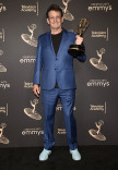 David Schwartz Lucy And Desi backstage at the 2022 Creative Arts Emmy Awards.
