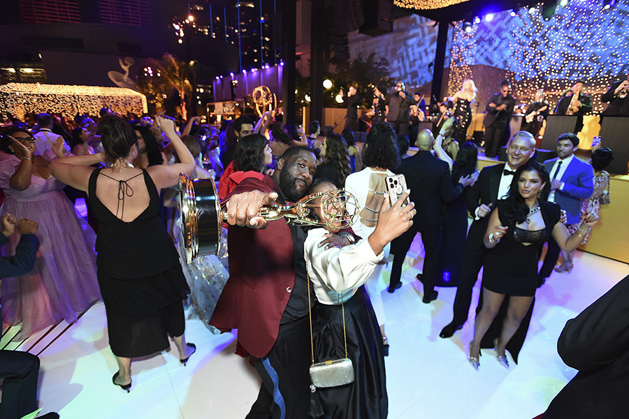Adam Blackstone and Kaisha Blackstone at the Governors Gala at the 2022 Creative Arts Emmy Awards
