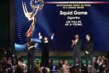 Lee Yoo-mi of Squid Game accepts the award for Outstanding Guest Actress in a Drama Series at the 2022 Creative Arts Emmy Awards.