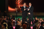 Randy Sklar and Jason Sklar of What We Do In the Shadows present an award at the 2022 Creative Arts Emmy Awards.