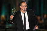 Hiro Koda of Stranger Things accepts the award for Outstanding Stunt Coordination for a Drama Series, Limited or Anthology Series, or Movie at the 2022 Creative Arts Emmy Awards.