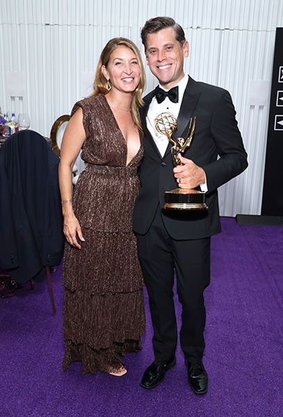 Dana Colwell and Brad Colwell of Home Before Dark at the Governors Gala at the 2022 Creative Arts Emmy Awards.