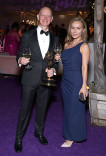 Robin Hackl of The Book Of Boba Fett and Katrina Hackl at the Governors Gala at the 2022 Creative Arts Emmy Awards.